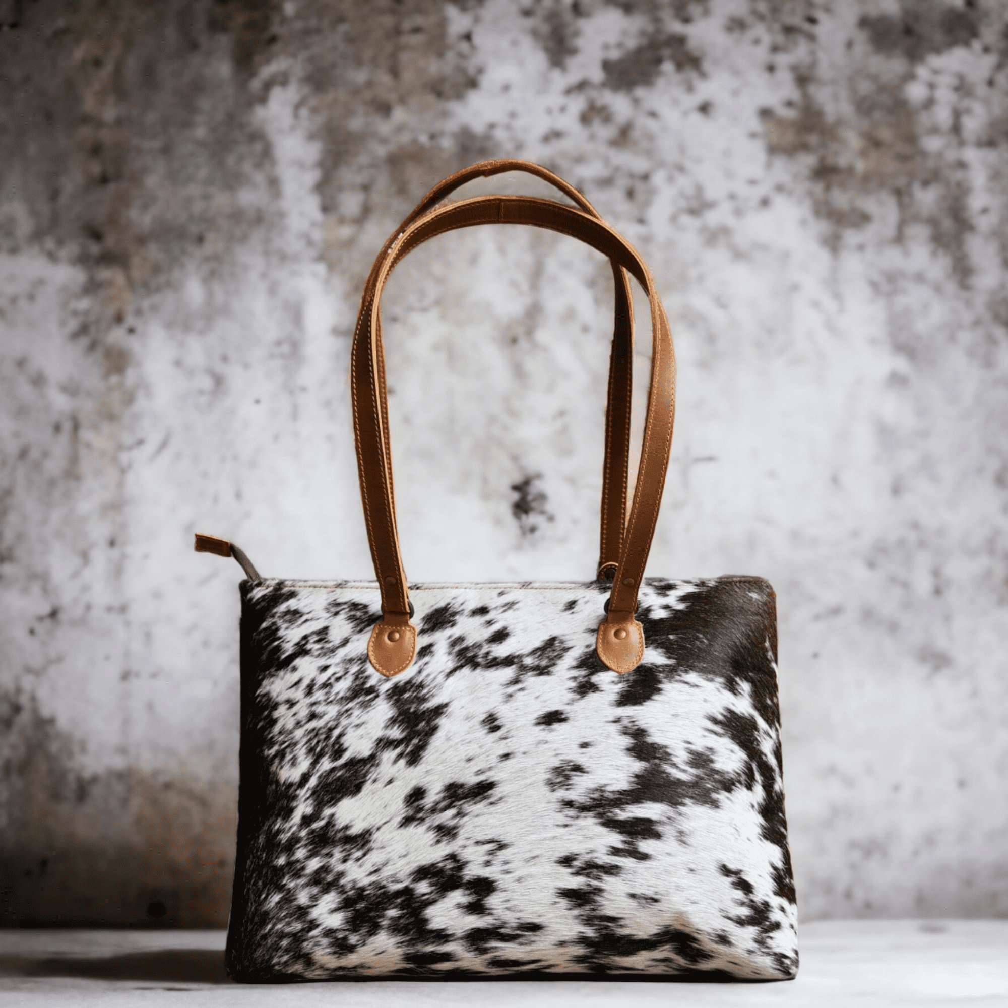 Bundle Deal -The Highlands Cowhide Large Tote + Cowhide Credit Card Wallet - Ranch Junkie Mercantile LLC